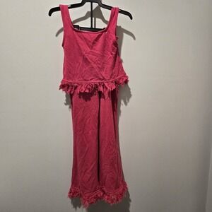 Franki by Francesca's girls pink tank top and pants Size 8